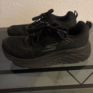 Skechers Black and Gray Running Shoes